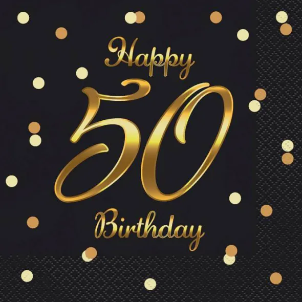 Servietter Happy 50 Birthday