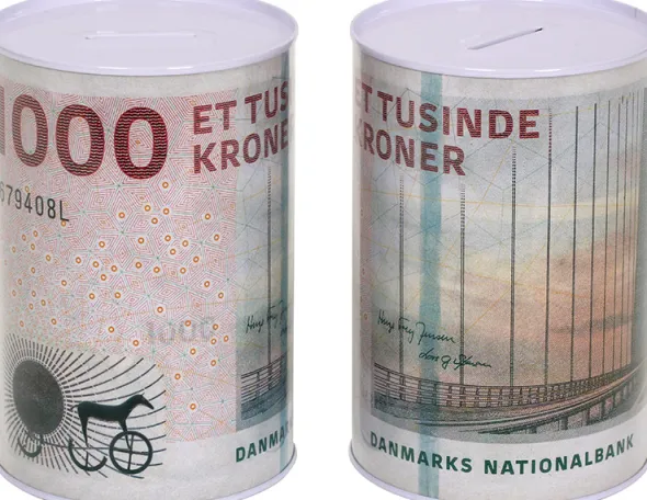 Sparedåse 1000 kr seddel
