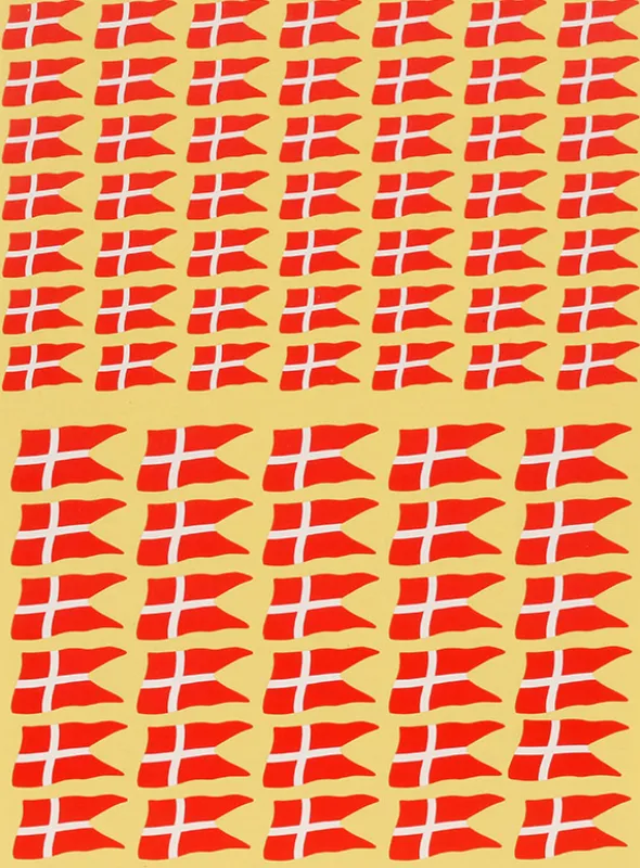 Stickers danske flag 2 ark