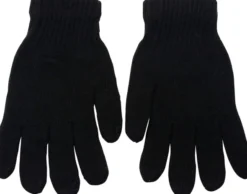 Strik-handsker, sort