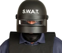 SWAT hjelm med visir, voksen