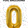 Tal ballon 0 guld 86 cm