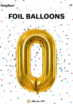 Tal ballon 0 guld 86 cm