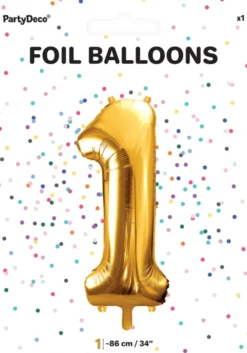 Tal ballon 1 guld 86 cm