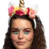 Unicorn hårbøjle med blomster