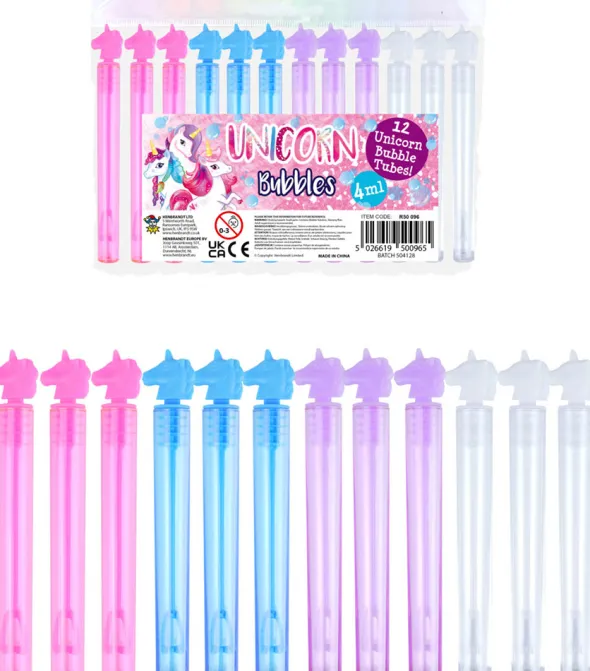 Unicorn sæbebobler 12-pak